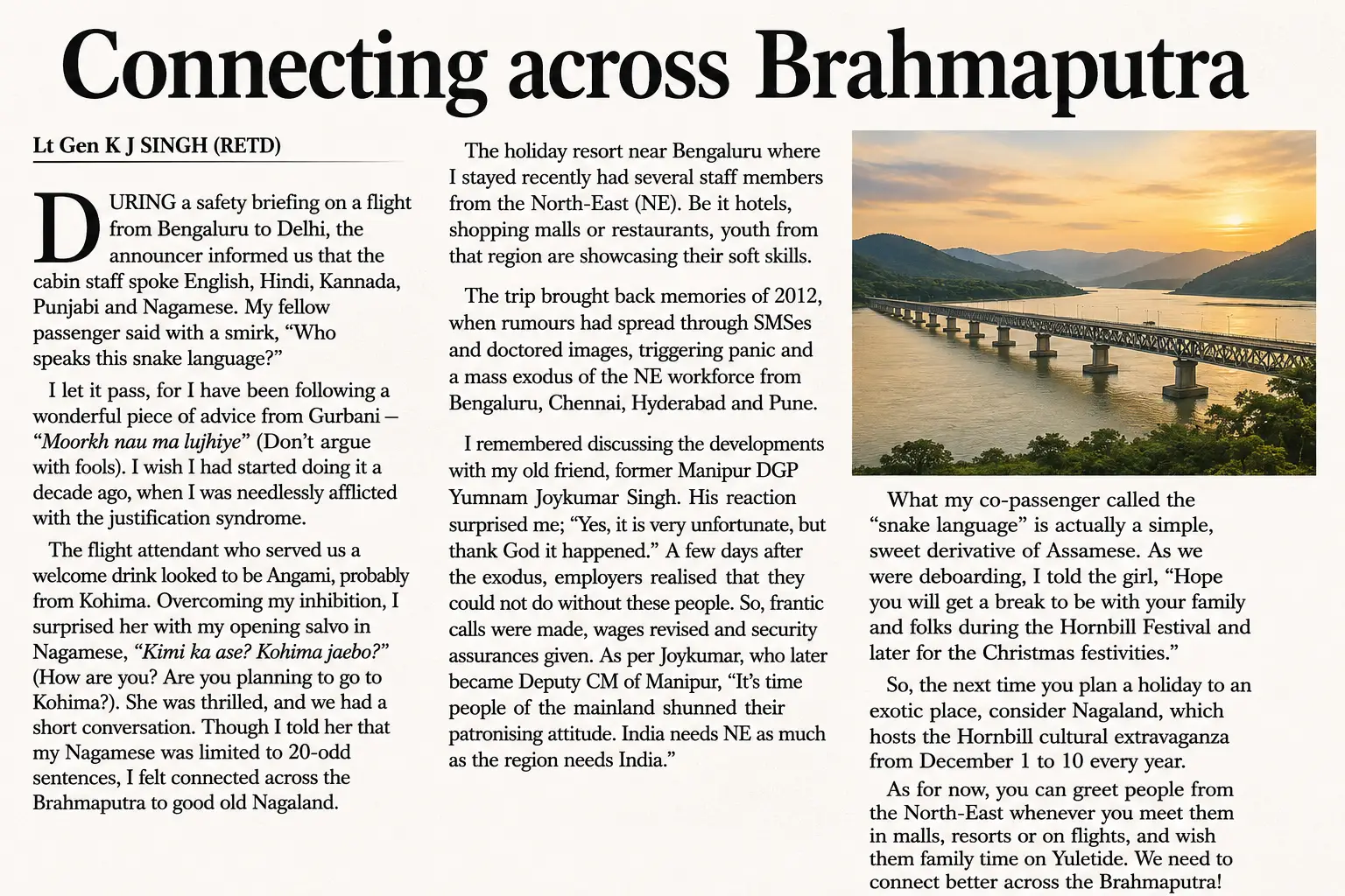 Connecting across Brahmaputra
